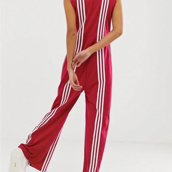 adidas Black and White Striped Jumpsuit - Picture 5 of 5